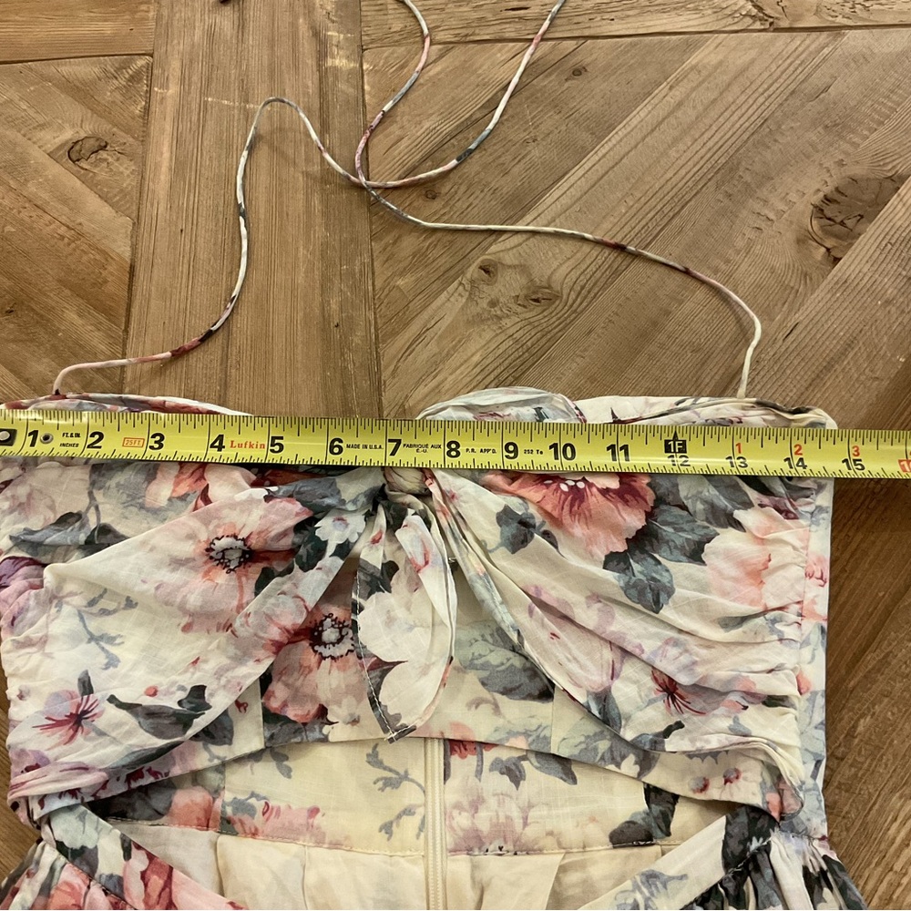 Zimmermann Jasper Tie Floral Cutout Midi Dress (Flawed) - Picture 7 of 11